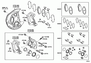 FRONT DISC BRAKE CALIPER & DUST COVER 2